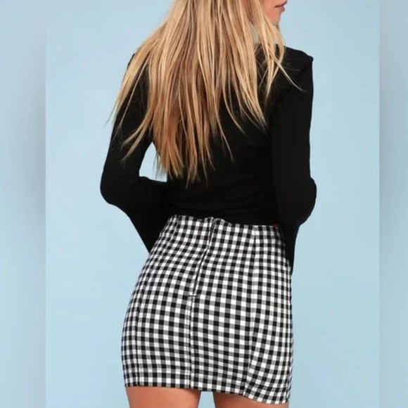 Free People Modern Femme Novelty gingham mini skirt 4 - Picture 12 of 12